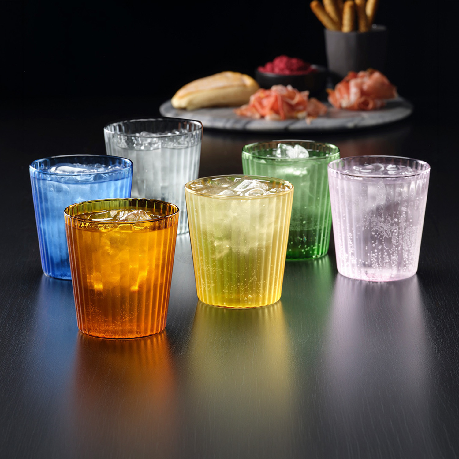 6 Piece Narciso 300ml Borosilicate Glass Tumbler Set