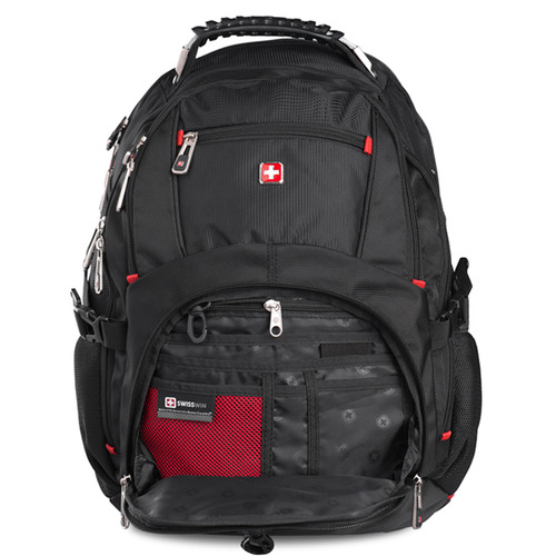 Swisswin 50cm Black Swiss Travel Backpack | Temple & Webster