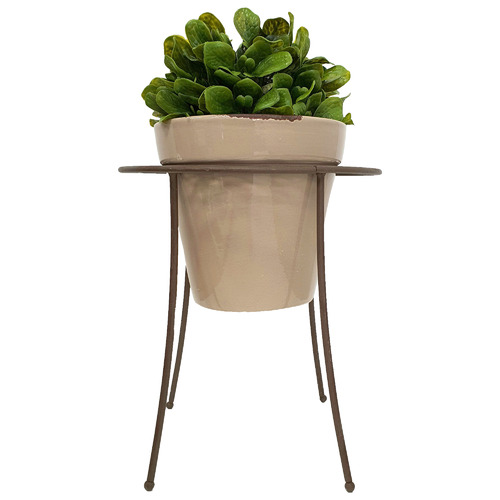 Brown Round Pot On Stand