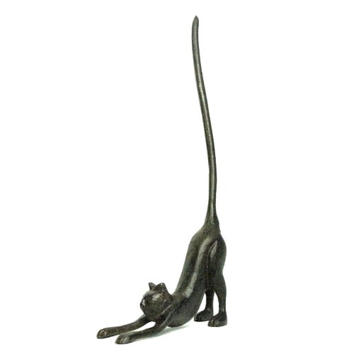 Dark Brown Cat Iron Doorstop