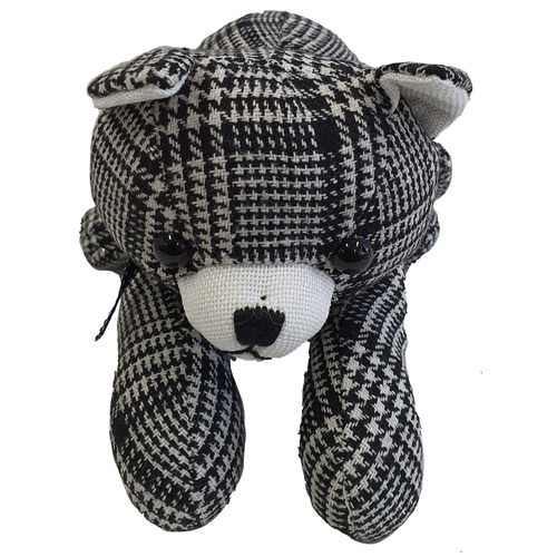 Grey Scratching Cat Doorstop