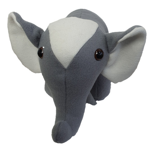 Grey & White Elephant Doorstop