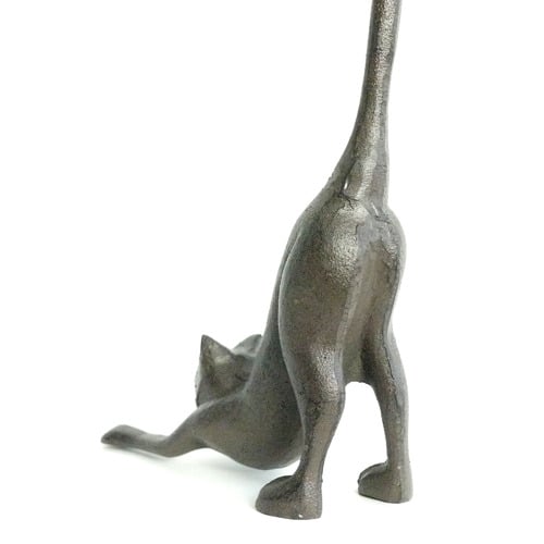 Dark Brown Cat Iron Doorstop