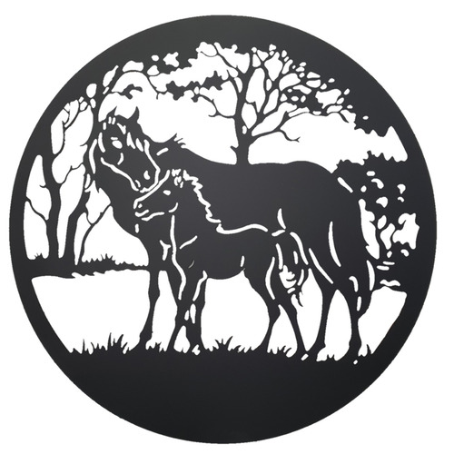Horse & Foal Iron Wall Decor