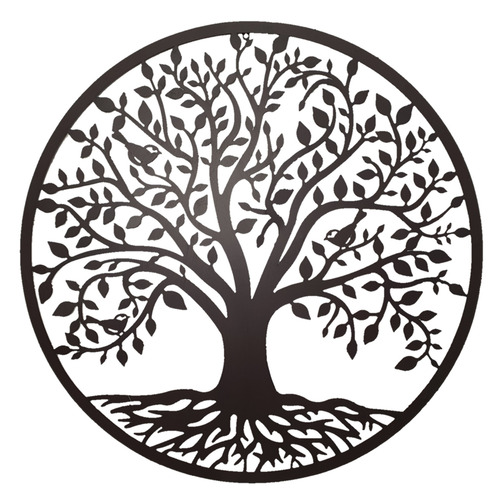 Round Tree Iron Wall Decor