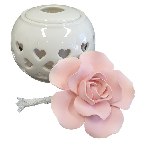 Clay Rose Ceramic Oil Diffuser Temple & ster