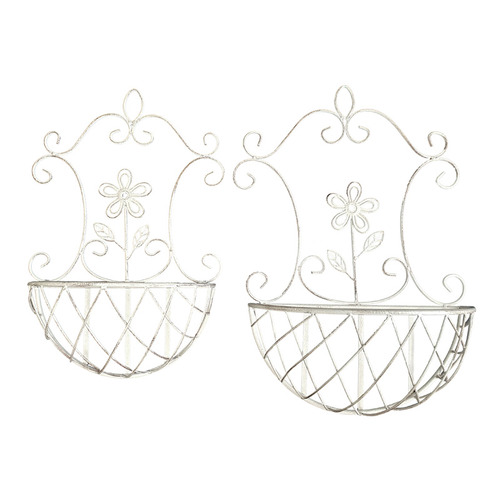 2 Piece Ornamental Wall Planter Set