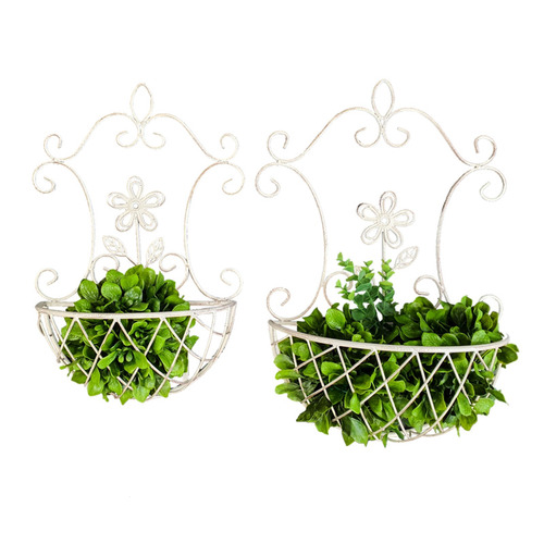 2 Piece Ornamental Wall Planter Set
