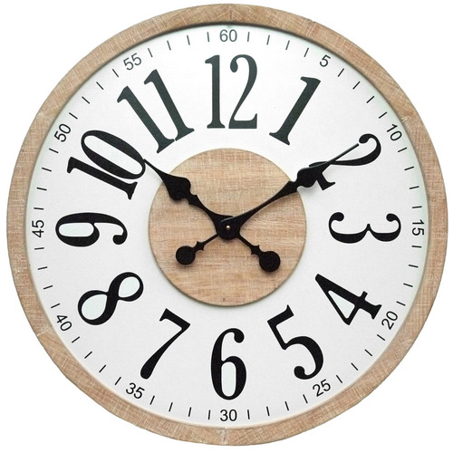 60cm Natural Charlie Wall Clock