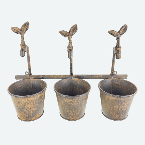 VintageStyle Sprout Triple Faucet Wall Planter Temple & ster