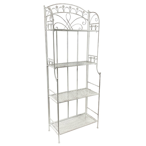 K'sHomewares&Decor Floral 4 Tier Iron Bookcase | Temple & Webster