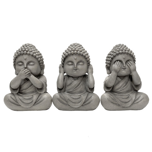 3 Piece Buddha Statue Set