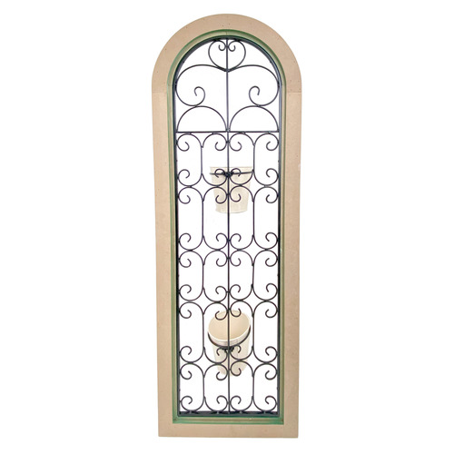 2 Piece Planter on Vintage Window-Style Stand Set