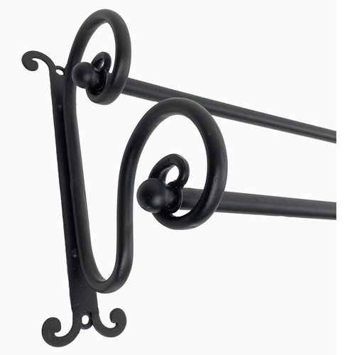 Sleek Black Wall Mount Towel Holder