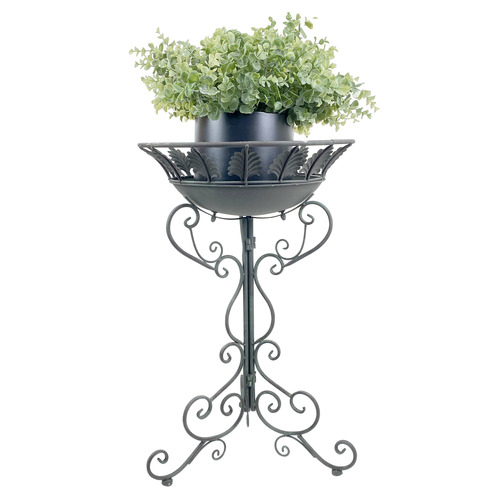 2 Piece Vintage Leaf Planter Stand