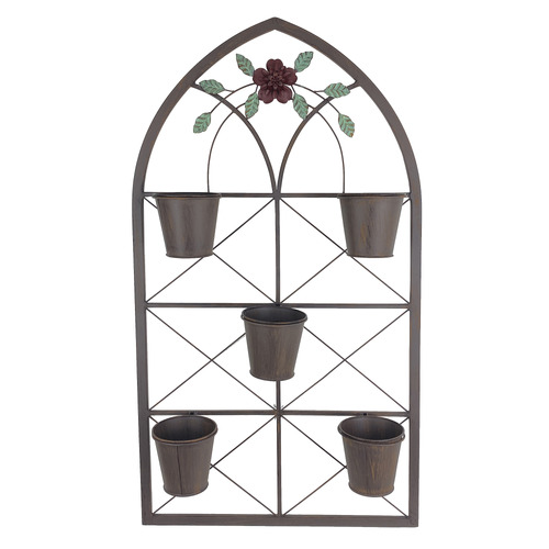 6 Piece Rustic Charm Window Wall Planter Set