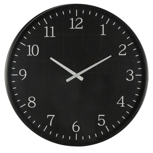 60cm Black Arjun Metal Wall Clock