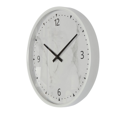 50cm White Amoret Metal Wall Clock