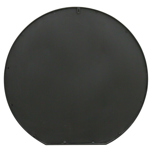 Black Ellara Round 914 x 711mm Iron Bathroom Mirror