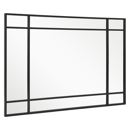 Black Jio Rectangular Iron Wall Mirror