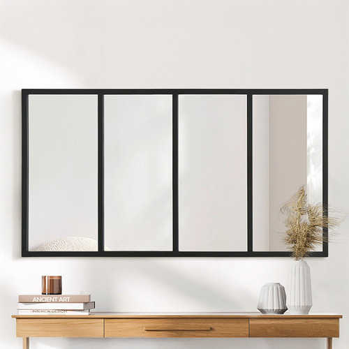 Black Ariya Iron Wall Mirror
