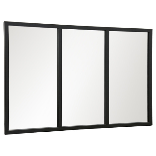 Black Kiera Iron Wall Mirror