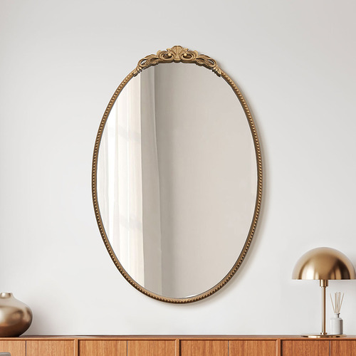 Vianca Oval Iron Wall Mirror