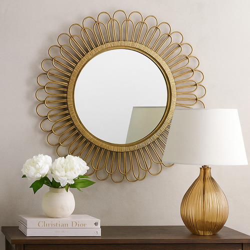 Florelle Bamboo & Rattan Wall Mirror