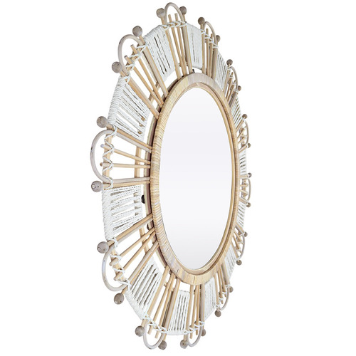 Soleira Round Bamboo & Rattan Wall Mirror