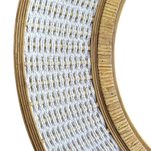 Marinel Round Bamboo & Rattan Wall Mirror