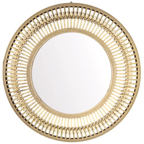 Altera Round Bamboo Wall Mirror