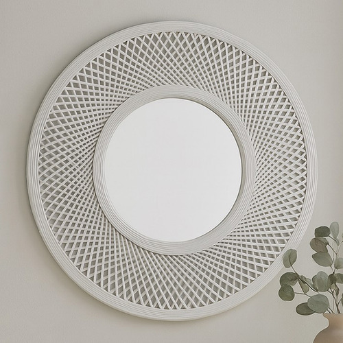 Xyrene Eclipse Bamboo Wall Mirror