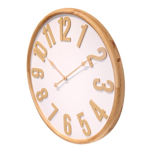 68cm Carrie Pine Wood Wall Clock