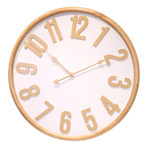 68cm Carrie Pine Wood Wall Clock