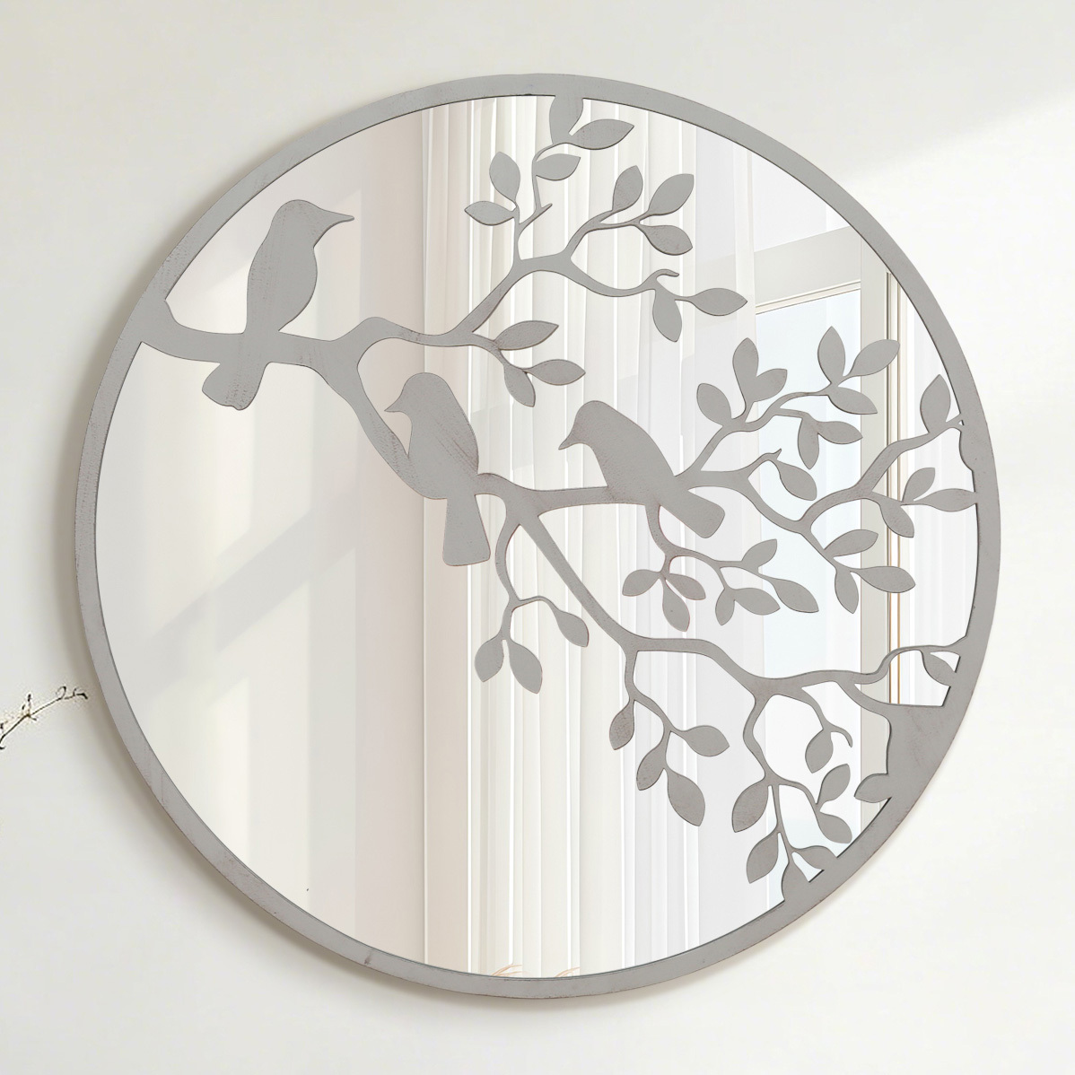 Floravis Iron Wall Mirror