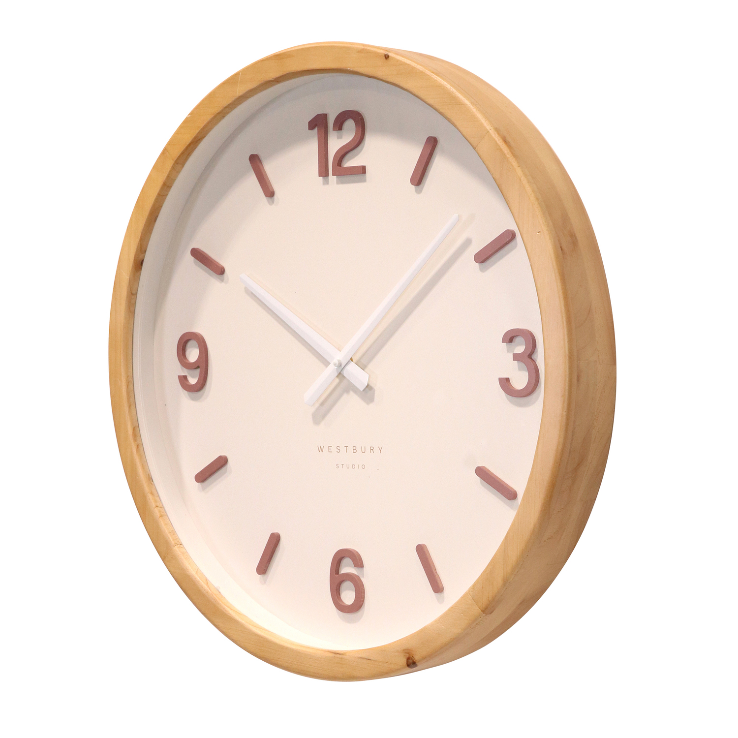 50cm Priscilla Pine Wood Wall Clock