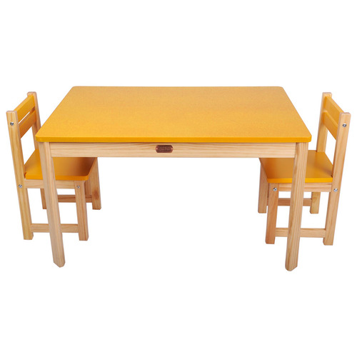 Boss Rectangular Table and Chair Set - Colour Yellow