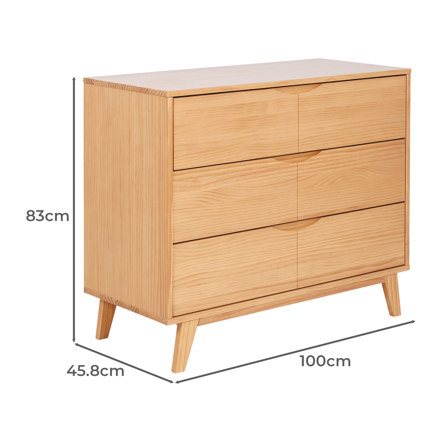 Grotime Kids' Corby 3 Drawer Chest