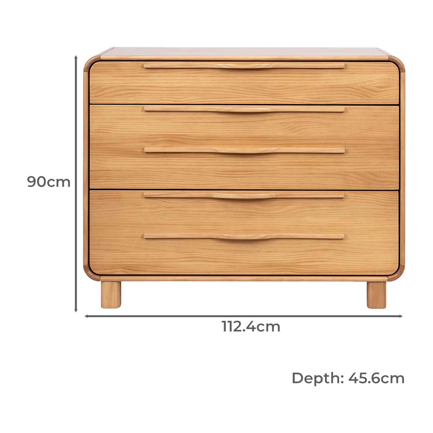 Grotime Kids' Winslow 3 Drawer Chest