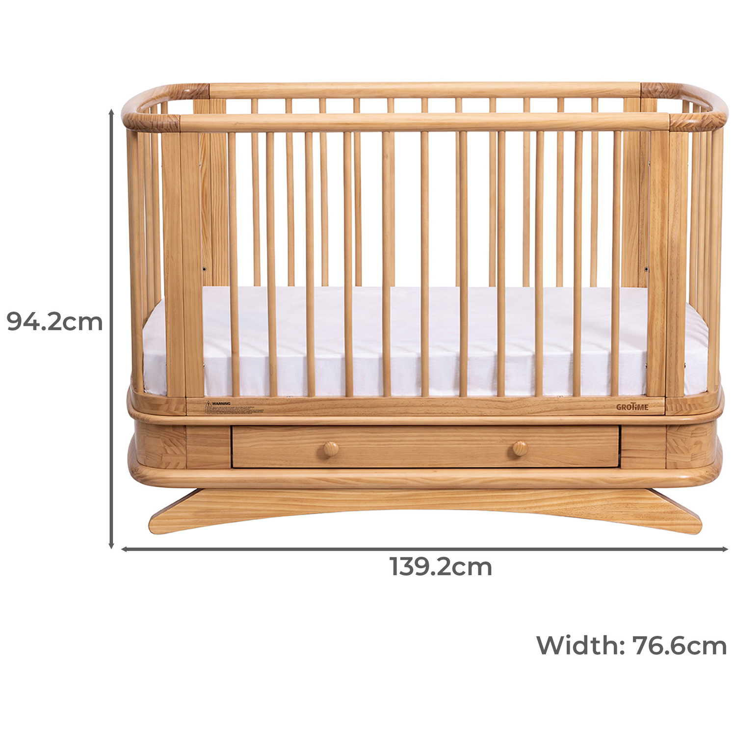 Grotime Natural Kingsley Cot