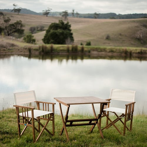 2 Seater Joan Eucalyptus Wood Outdoor Bistro Set