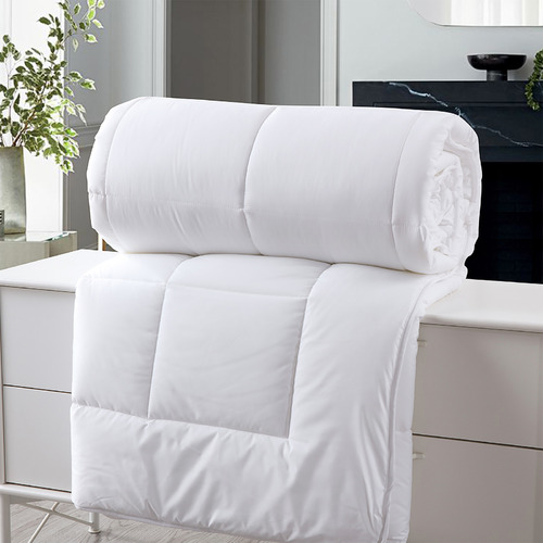Deluxe Checkered Microfibre-Blend Summer Quilt
