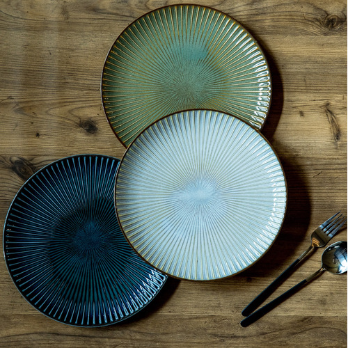 Blue Sendan Midnight 21cm Cake Plates