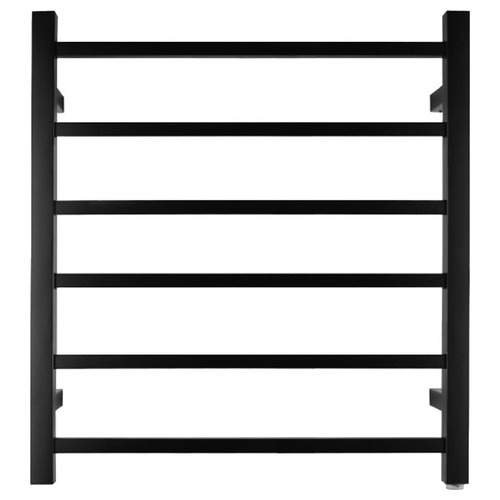 6 Square Tubes Details about   HEATED TOWEL RAIL 