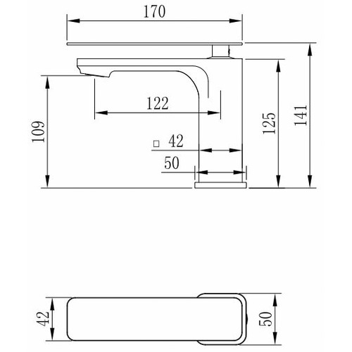 30cm Hex Basin Mixer Tap