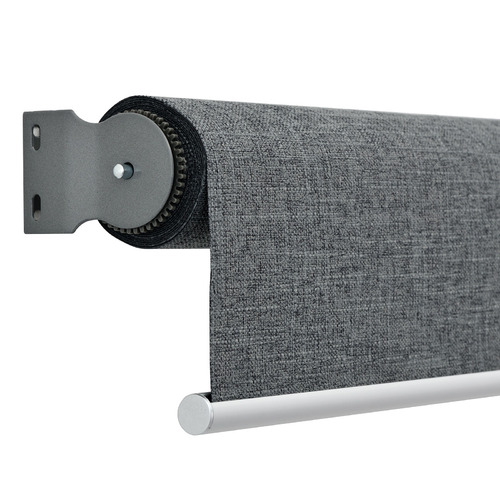 Charcoal Nala Textured Blockout Roller Blind Temple & ster