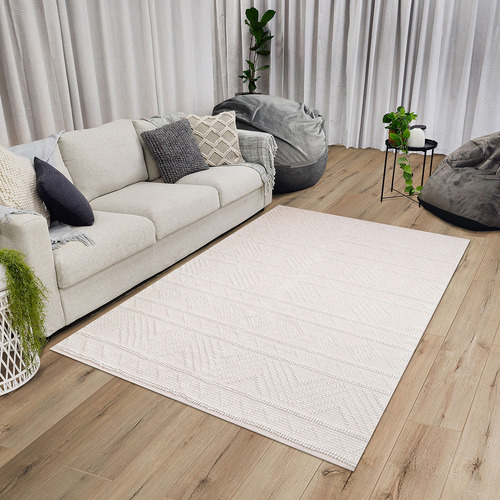 Hand Woven Cotton & Wool Rug