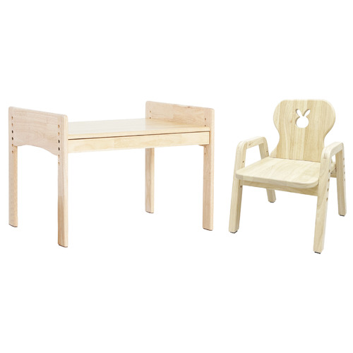 Bunny Tickles Kids' Rabbit Primary Adjustable Table & Chair Set