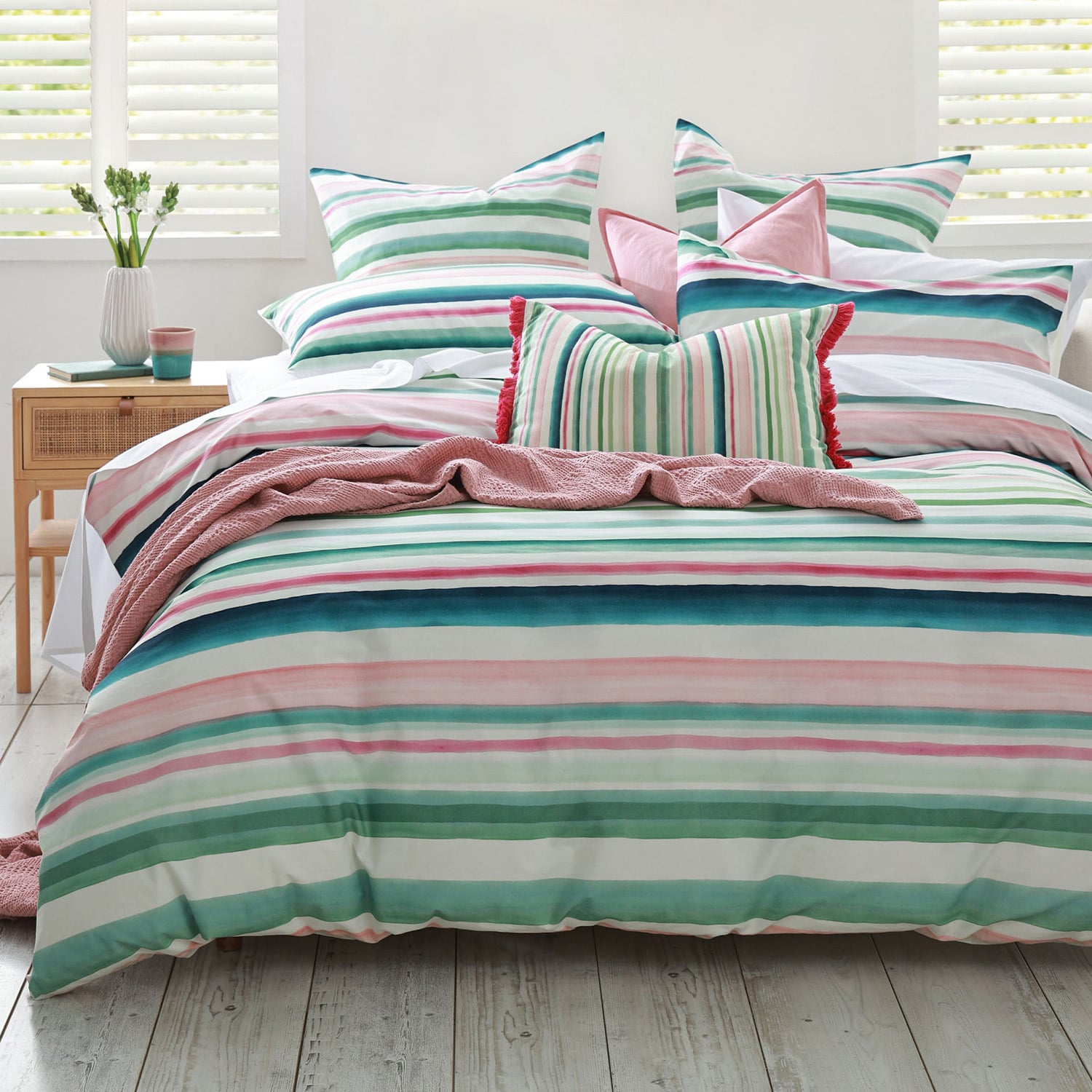 Freya Cotton Percale Quilt Cover Set