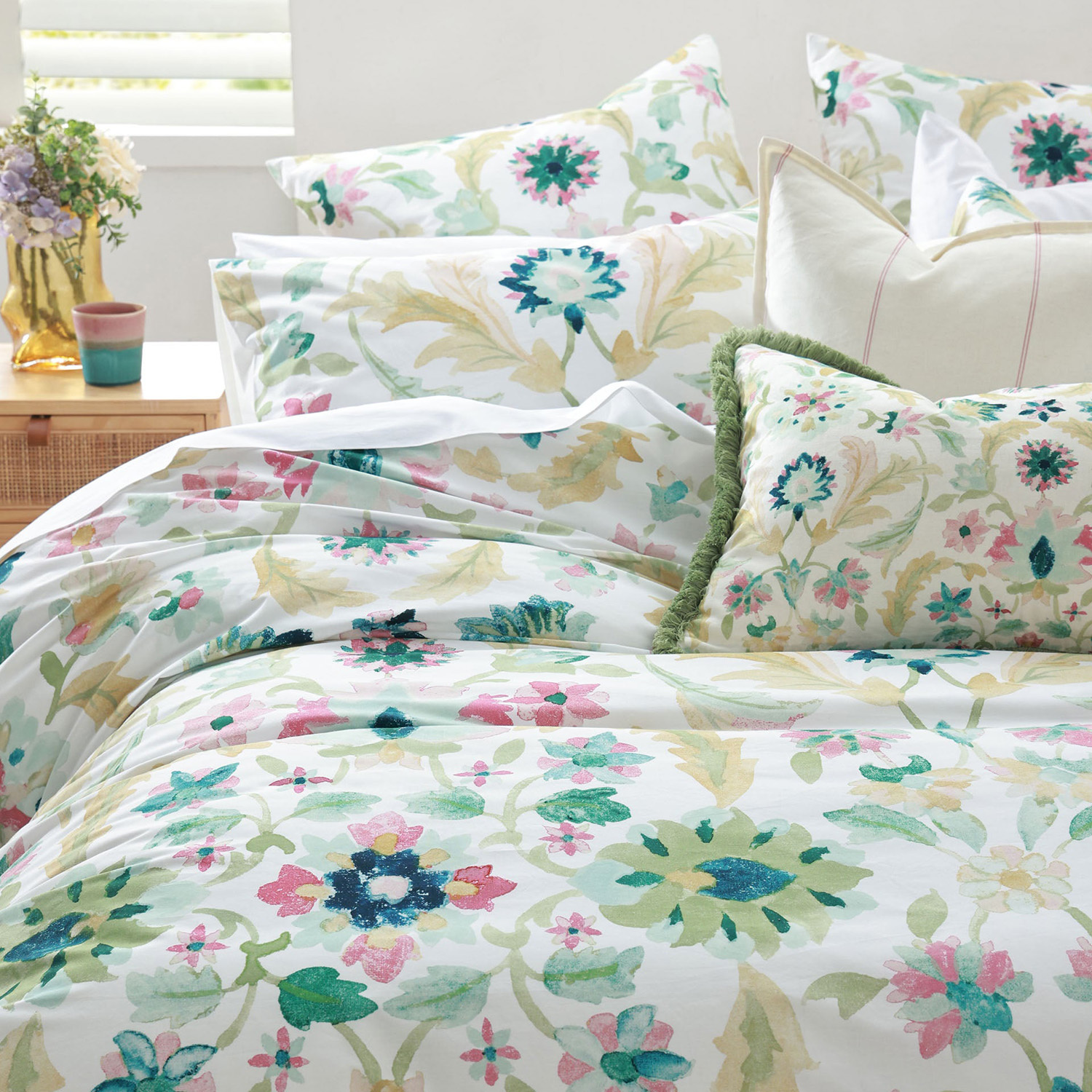 Freya Cotton Percale Quilt Cover Set